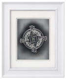 St. Brigid's Cross  — Framed Hand-Carved Fine Art Glass