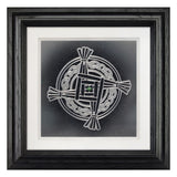 St. Brigid's Cross  — Framed Hand-Carved Fine Art Glass