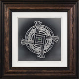 St. Brigid's Cross  — Framed Hand-Carved Fine Art Glass