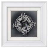 St. Brigid's Cross  — Framed Hand-Carved Fine Art Glass