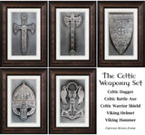 Celtic Weaponry — Framed 11 x 17 — Set of 2, 3 , 4, or 5 Pieces