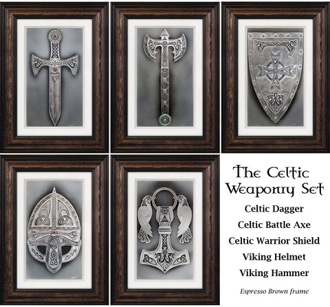 Celtic Weaponry — Framed 11 x 17 — Set of 2, 3 , 4, or 5 Pieces