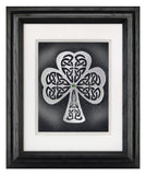 Shamrock — Framed Hand-Carved Fine Art Glass