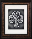 Shamrock — Framed Hand-Carved Fine Art Glass