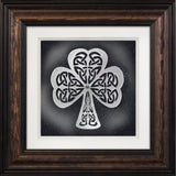 Shamrock — Framed Hand-Carved Fine Art Glass