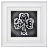 Shamrock — Framed Hand-Carved Fine Art Glass