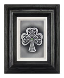 Shamrock — Framed Hand-Carved Fine Art Glass