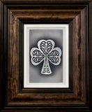 Shamrock — Framed Hand-Carved Fine Art Glass