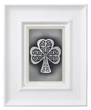 Shamrock — Framed Hand-Carved Fine Art Glass