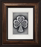 Shamrock — Framed Hand-Carved Fine Art Glass