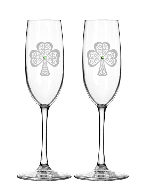 Wine Goblets - choose from Celtic Knot, Shamrocks or Tree of Life