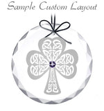 Custom Shamrock Ornament with Birthstone