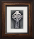 Traditional Irish Cross — Framed Hand-Carved Fine Art Glass