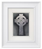 Traditional Irish Cross — Framed Hand-Carved Fine Art Glass