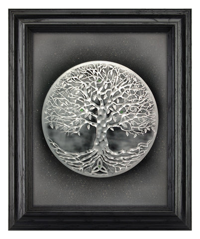 The Moon Tree — Framed Hand-Carved Fine Art Glass