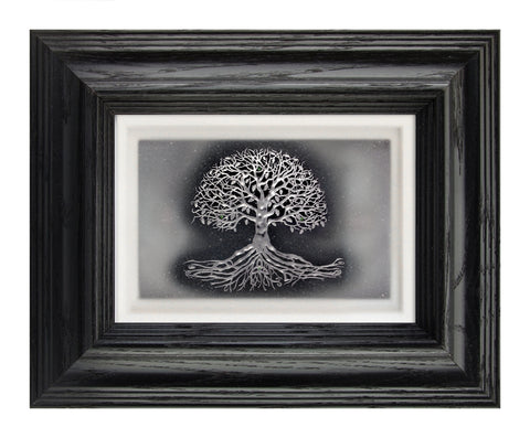 Tree of Life — Framed Hand-Carved Fine Art Glass