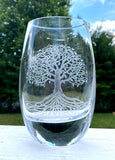 Tree of Life Teardrop Vase