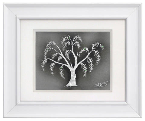 The Wishing Tree — Framed Hand-Carved Fine Art Glass