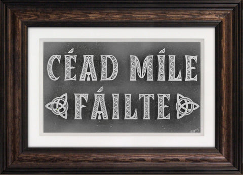 Irish Welcome Pub Sign — Framed 11 x 17