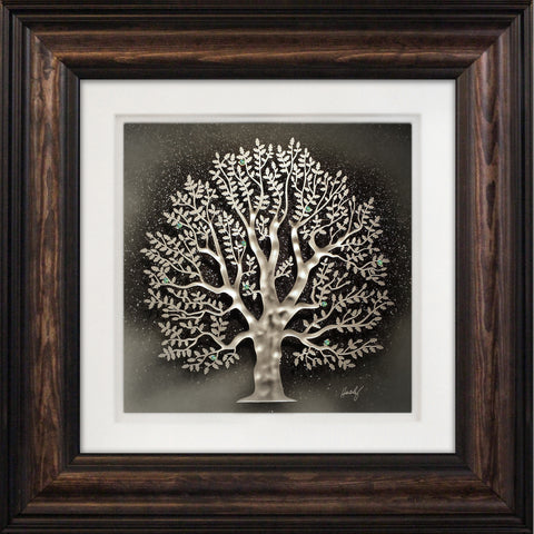 The Tree of Wisdom — Framed Hand-Carved Fine Art Glass