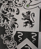 Family Crest — Framed Hand-Carved Fine Art Glass