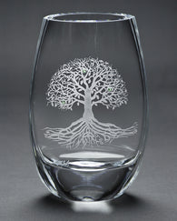 Healy Glass Artistry - Tree of Life Red Wine Glass