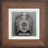 Family Crest — Framed Hand-Carved Fine Art Glass