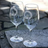 Celtic Claddagh Red Wine Glasses