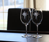 Bethlehem Star Red Wine Glasses