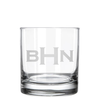 Classic Block Monogram Glassware