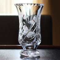 Butterfly Flared Crystal Vase
