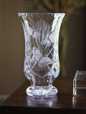 Butterfly Flared Crystal Vase