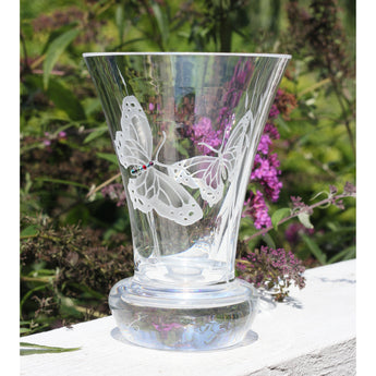 Butterfly Flared Bud Vase