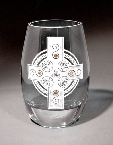 Celtic Shield Teardrop Vase