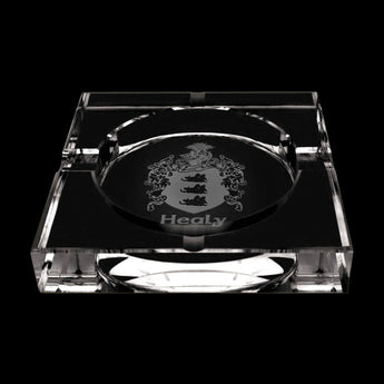 Family Crest Crystal Cigar Tray
