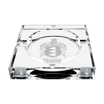 Family Crest Crystal Cigar Tray
