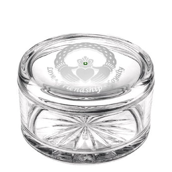 Celtic Claddagh Crystal Jewelry Box