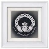 Celtic Claddagh — Framed Hand-Carved Fine Art Glass