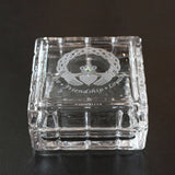 Celtic Claddagh Square Crystal Jewelry Box