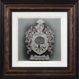 Family Crest — Framed Hand-Carved Fine Art Glass