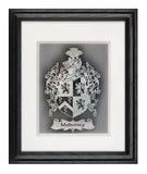 Family Crest — Framed Hand-Carved Fine Art Glass