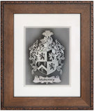 Family Crest — Framed Hand-Carved Fine Art Glass