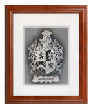 Family Crest — Framed Hand-Carved Fine Art Glass