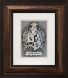 Family Crest — Framed Hand-Carved Fine Art Glass