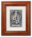 Family Crest — Framed Hand-Carved Fine Art Glass