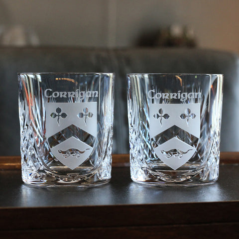 Crystal Family Crest Whiskey Glasses
