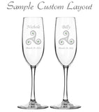 Custom Healy Signature Champagne Flutes