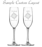 Custom Healy Signature Champagne Flutes