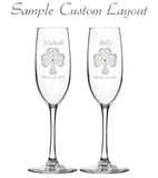 Custom Healy Signature Champagne Flutes