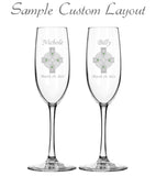 Custom Healy Signature Champagne Flutes